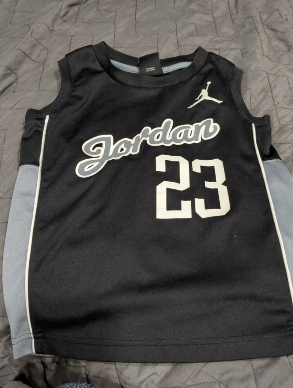 Jordan Black & Gray 23 Graphic Tank for Kids
